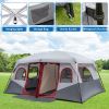 10 Person Family Cabin Tent, 2 Room Huge Tent with Storage Pockets for Camping Accessories