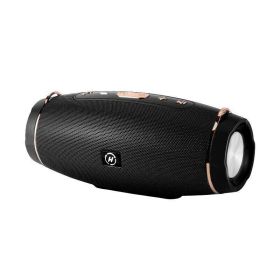 Portable Bluetooth Speaker Powerful Subwoofer Radio FM Wireless Caixa De Som Bluetooth Speaker Music Sound Box High Power Bass (Color: Black)