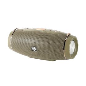 Portable Bluetooth Speaker Powerful Subwoofer Radio FM Wireless Caixa De Som Bluetooth Speaker Music Sound Box High Power Bass (Color: Gold)