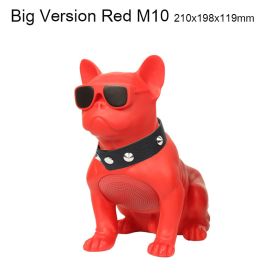 Wireless Bluetooth Speaker Portable FM Heavy Bass 3D Sound Quality Surround Radio Multifunction Card Subwoofer (Color: M10 Big Red)