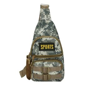 Multi-pocket Crossbody Camouflage Bag for Outdoor Camping Hiking (Type: Sports Bag, Color: Light Grey)