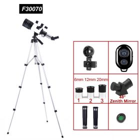 Professional Astronomical Telescope 150 Times Zoom HD High-Power Portable Tripod Night Vision Deep Space Star View Moon Universe (Color: F300704)