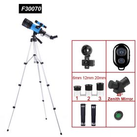 Professional Astronomical Telescope 150 Times Zoom HD High-Power Portable Tripod Night Vision Deep Space Star View Moon Universe (Color: F300703)