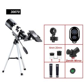 Professional Astronomical Telescope 150 Times Zoom HD High-Power Portable Tripod Night Vision Deep Space Star View Moon Universe (Color: 300706)