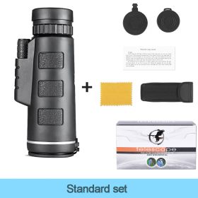 40X60 Telescope Professional Monocular Powerful Binoculars Pocket Telescope with Tripod for Travel Holiday as Gift Teleskop (Color: Standard set)