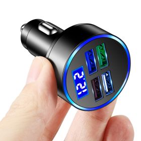 PD USB Car Charger Fast Charging Type C USB Phone Adapter in Car For iPhone 13 Pro Xiaomi Huawei Samsung Car Quick Charger (Plug Type: 4U Black, Ships From: China)