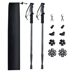 Camping & Hiking Adjustable Anti-Shock Hiking Walking Climbing Sticks (Type: Trekking Poles, Color: Black B)