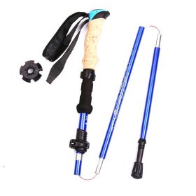 Camping & Hiking Adjustable Anti-Shock Hiking Walking Climbing Sticks (Type: Trekking Poles, Color: Blue)