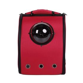 Travel Portable Breathable Pets Carrier Backpack (Type: Pet Supplies, Color: Red)